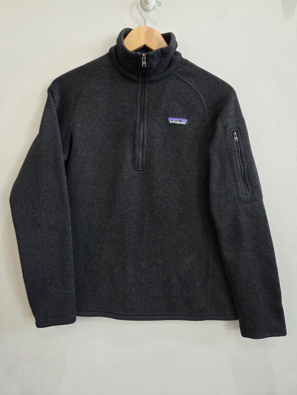Patagonia Better Sweater Black Knit Fleece Outdoor 1/4 Zip Women’s Size Small